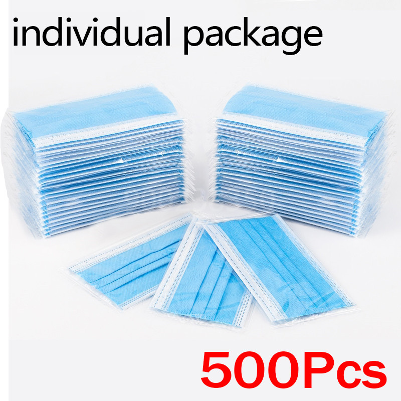 10-500 stuks wegwerp maskers v - Disposable Mask Blue recensie en prijs
